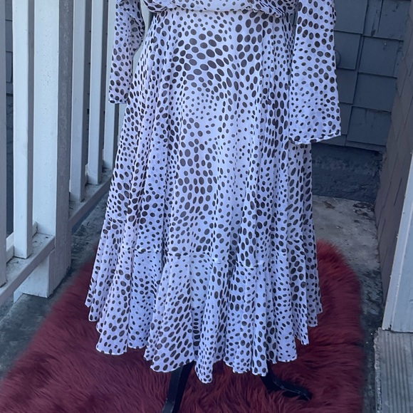 Vintage Jack Bryan polka dot long dolman sleeve full dres size 4 - Picture 10 of 16